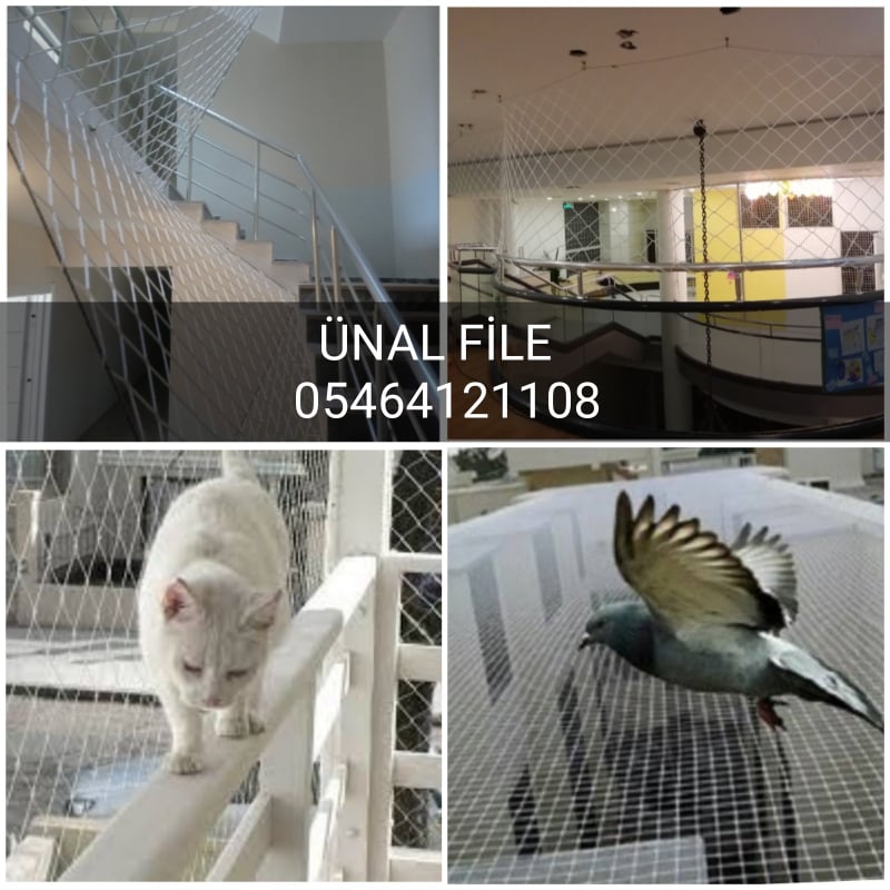 ankara okul filesi merdiven güvenlik filesi montajı ünal file güvenlik ağı, kuş önleme filesi montaj uygun fiyatlı üretim